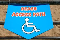 beach access sign